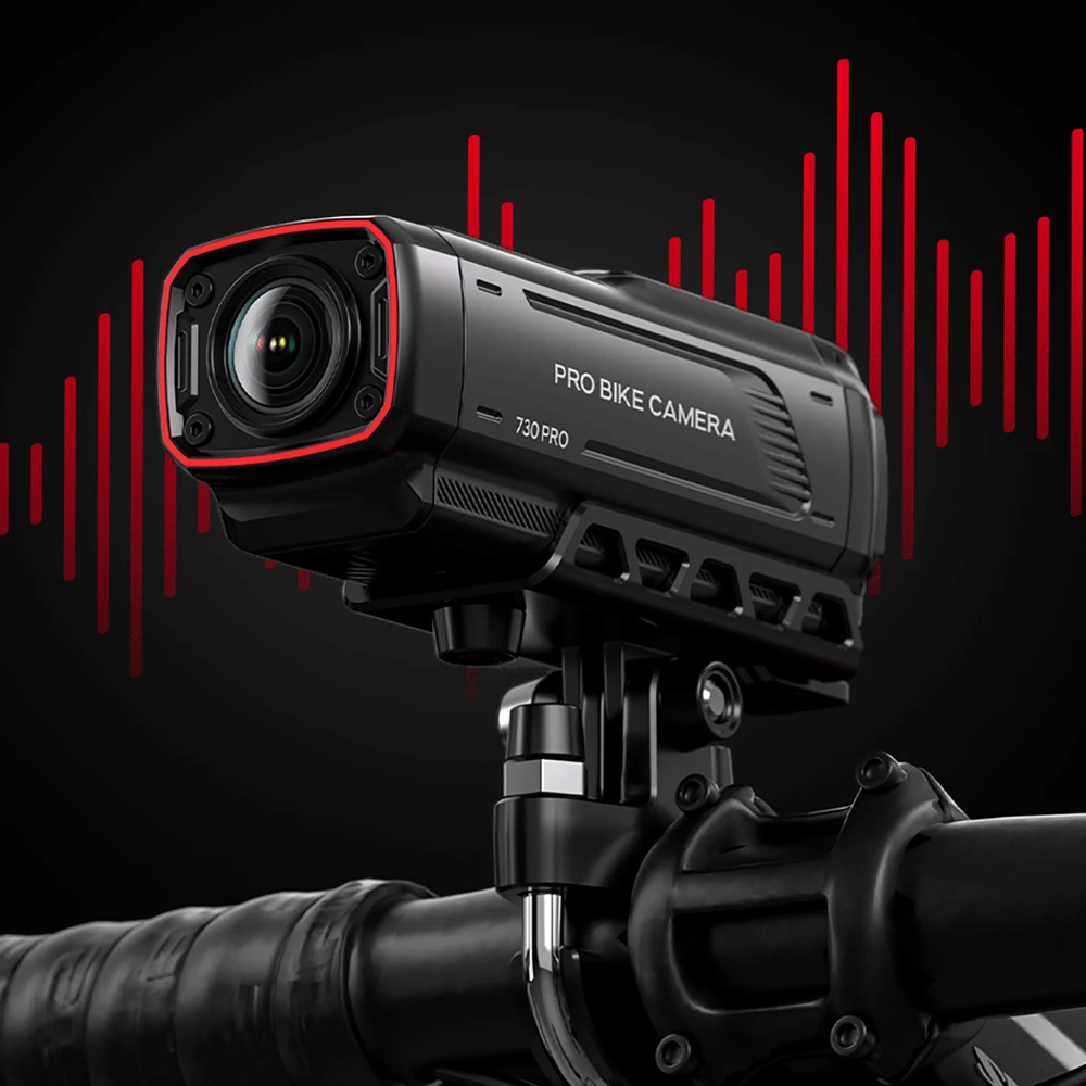 AKEEYO 730Pro 4K vaizdo įrašymo įrenginys motociklams ir motociklams – Juodas