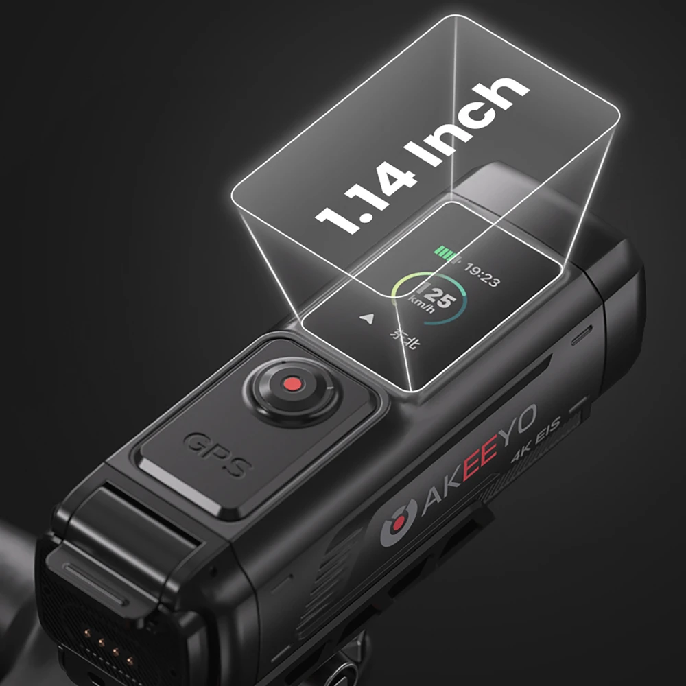 AKEEYO 730Pro 4K vaizdo įrašymo įrenginys motociklams ir motociklams – Juodas