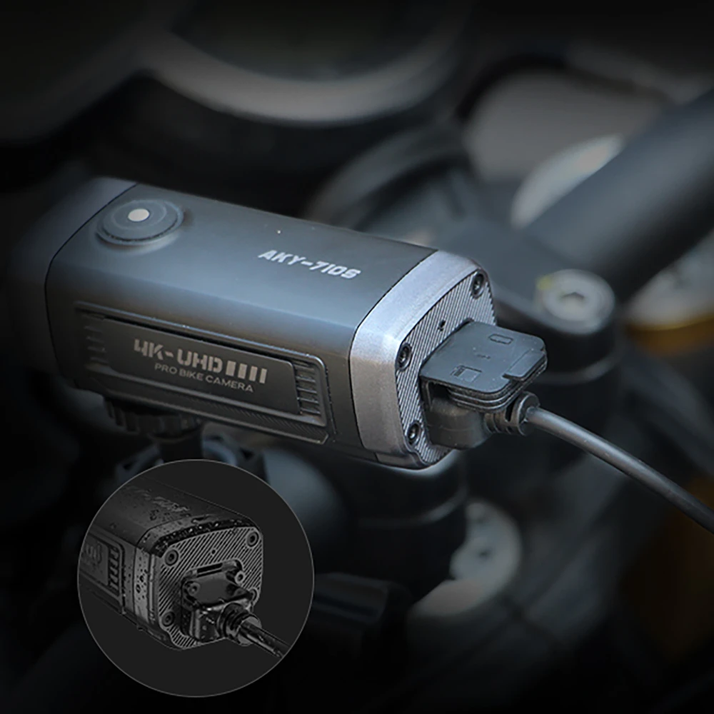 AKEEYO AKY-710S 4K Motorcycle Handlebar Video Recorder - Juodas