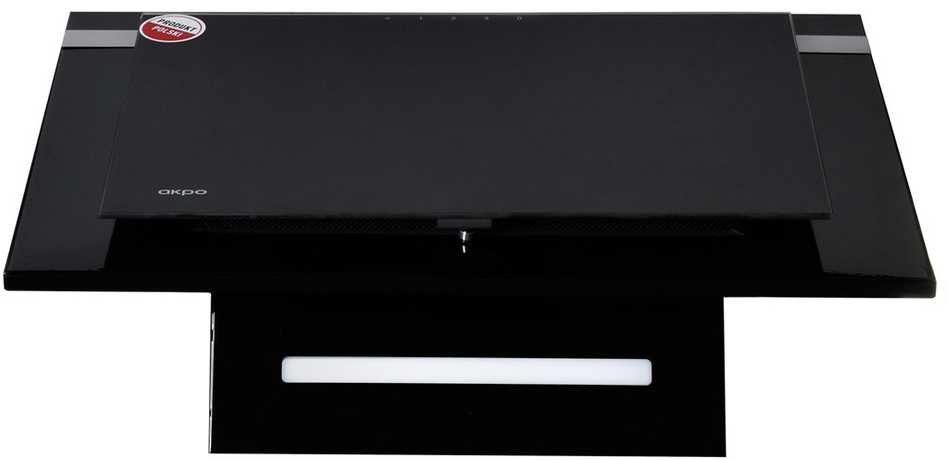 Gartraukis AKPO WK-4 NERO LINE 2.0 50 Juodas T300 LED linijinis gaubtas/aktuatorius