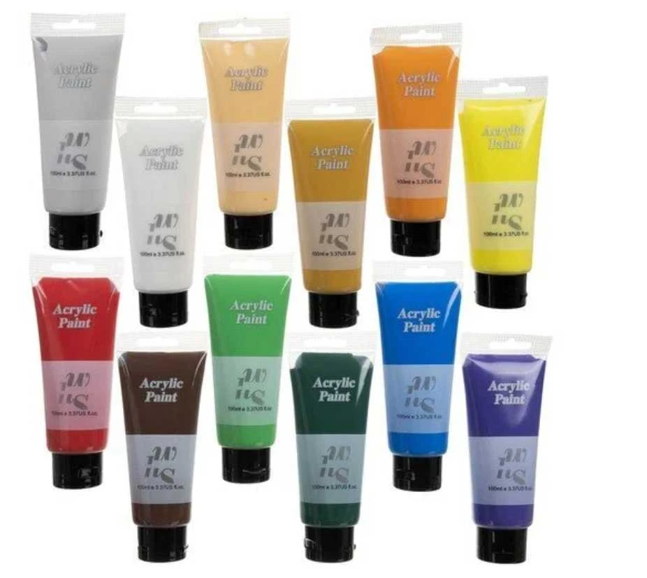 Akriliniai dažai 12 vnt. 100 ml Maaleo 20424