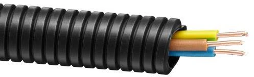 Aks_Zielonka Kabelis 3x1.5 mm² gofruotame vamzdyje RKGS 16, 25 m