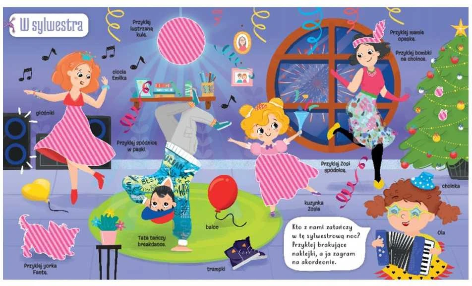 aksjomat Little designer. Parties and fun. Sticker book KS0892