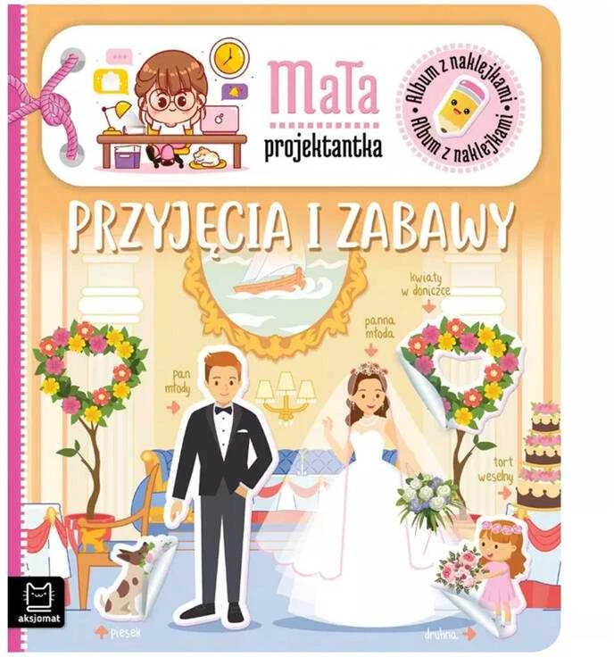 aksjomat Little designer. Parties and fun. Sticker book KS0892