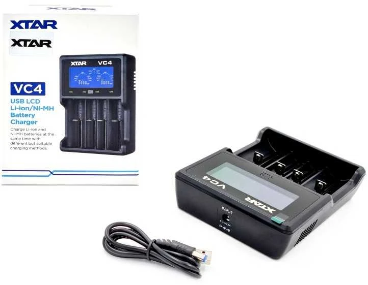 Baterijų įkroviklis XTAR VC4 18650 AA AAA elementam ni-MH li-ion 4 vietų 