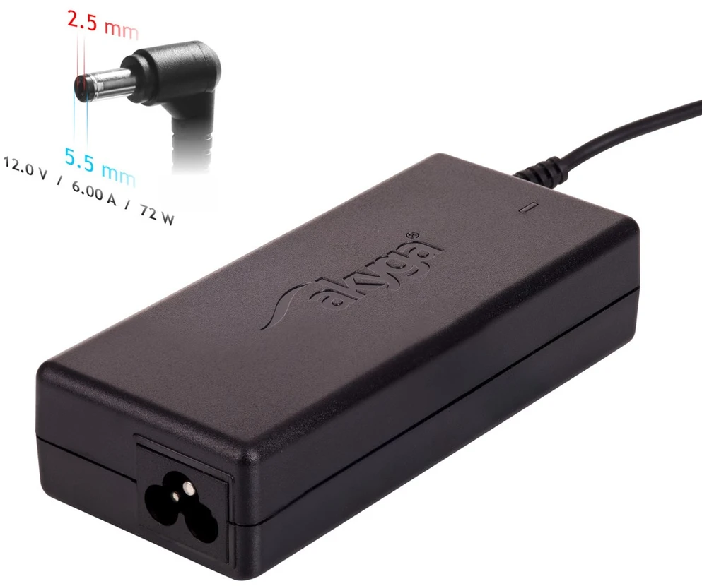 Akyga AK-ND-28 power adapter/inverter Indoor 72 W Juodas