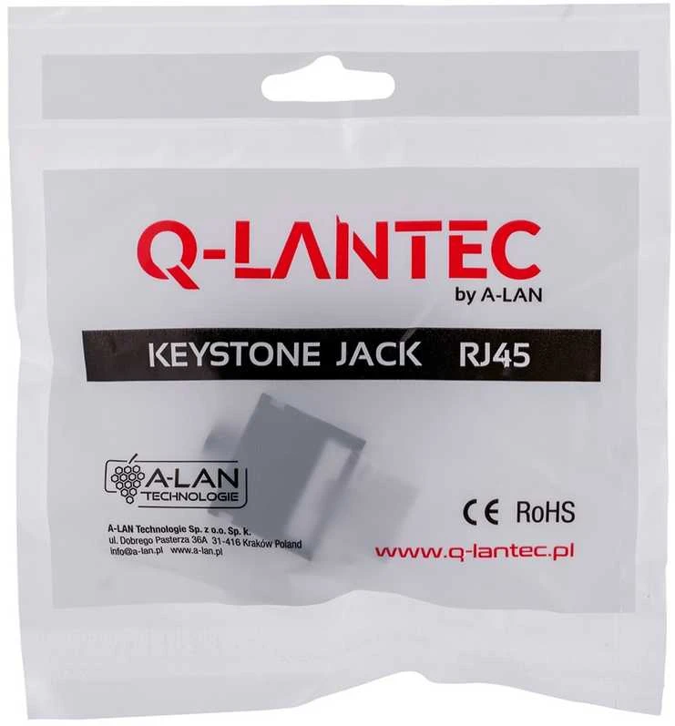 Q Lantec Keystone Modulis - Alantec MKB-U6-1 RJ-45 250MHz Juodas