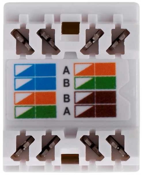 Q Lantec Alantec MKN-U5-1 laido jungtis RJ45 Baltos