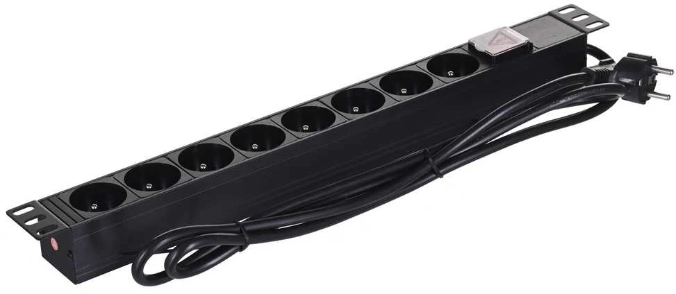 Actina Ilgiklis - Alantec 19" 8x230V 16A, Juoda