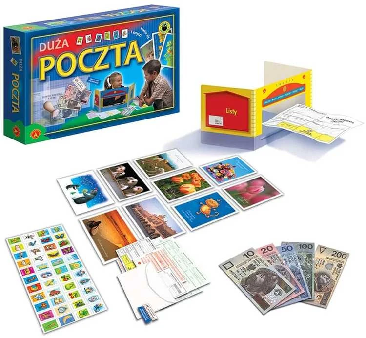 Alexander Poczta Duża - edukacinis rinkinys su langeliu, antspaudais ir pinigais ZA6081