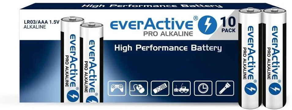 Alkaline batteries everActive Pro Alkaline LR03 AAA - shrink pack - 10 pieces