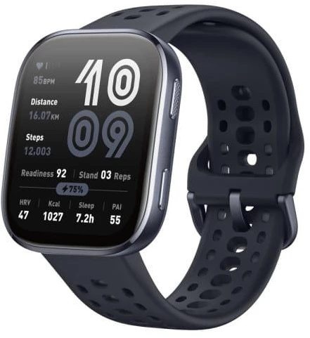 Išmanusis laikrodis Amazfit Bip 6, Juodas su juodu dirželiu