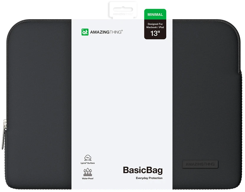 AmazingThing Minimal BasicBag Nešiojamas kompiuteris Bag for MacBook Neo 13" - Juodas