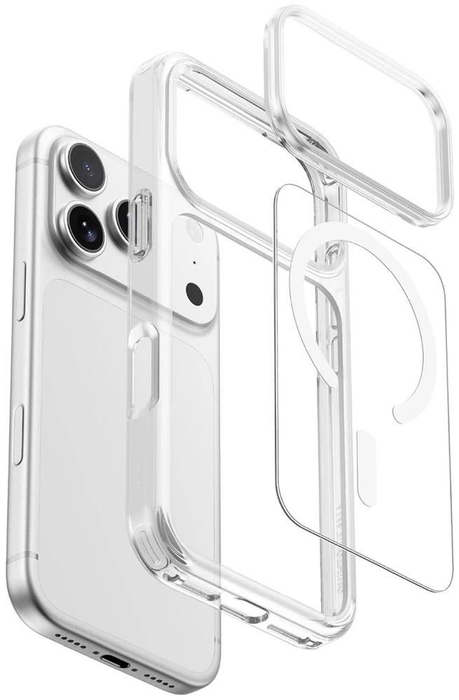 Dėklas AmazingThing Minimal Mag Drop Proof Case 3 Lens for iPhone 18 Pro with Lanyard Mount, MagSafe Compatible - Clear