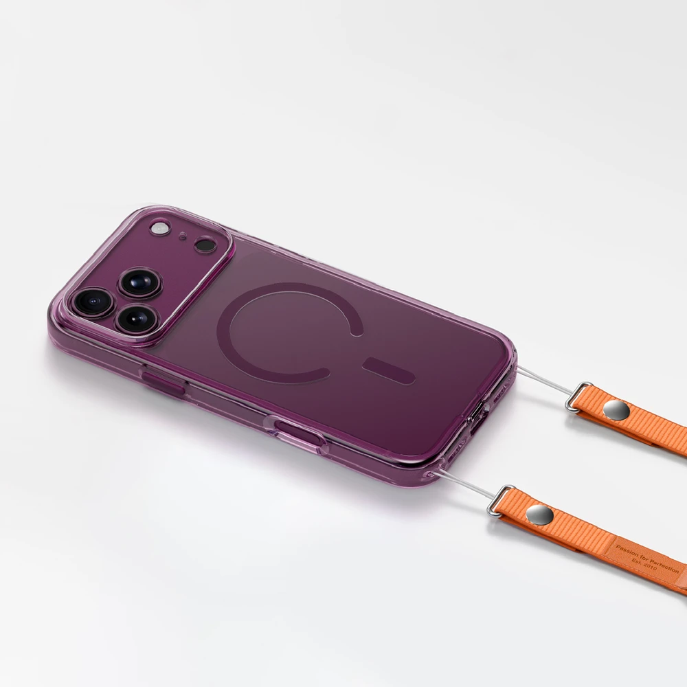 Dėklas AmazingThing Minimal Mag Lens Case for iPhone 18 Pro with Camera Cover and Lanyard Mount, Compatible with MagSafe - Violetinė