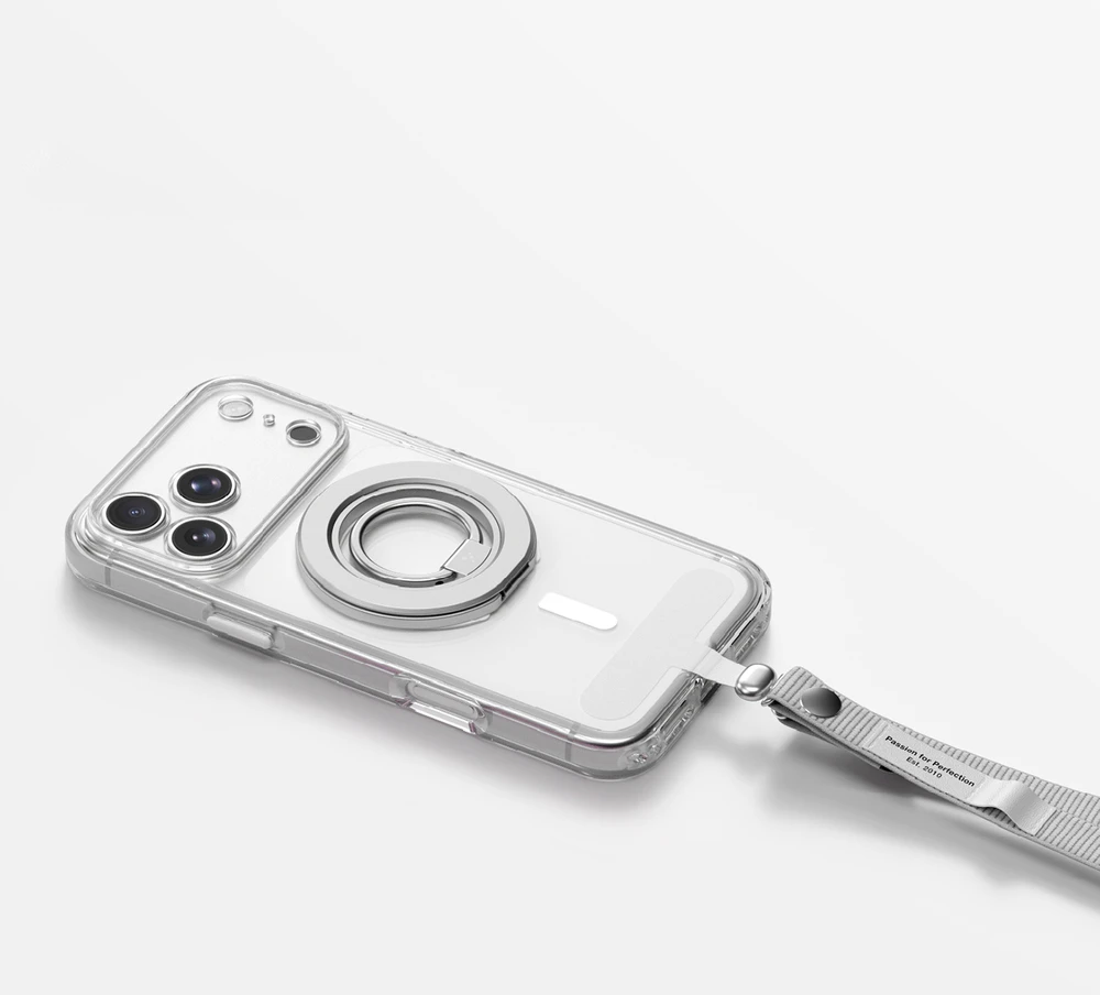 Dėklas AmazingThing Minimal Mag Lens Case for iPhone 18 Pro with Camera Cover and Lanyard Mount Compatible with MagSafe - Clear