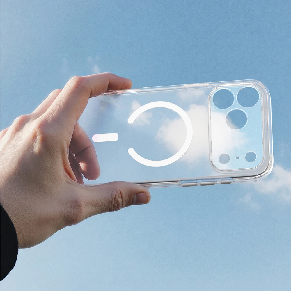 Dėklas AmazingThing Minimal Mag Lens Case for iPhone 18 Pro with Camera Cover and Lanyard Mount Compatible with MagSafe - Clear