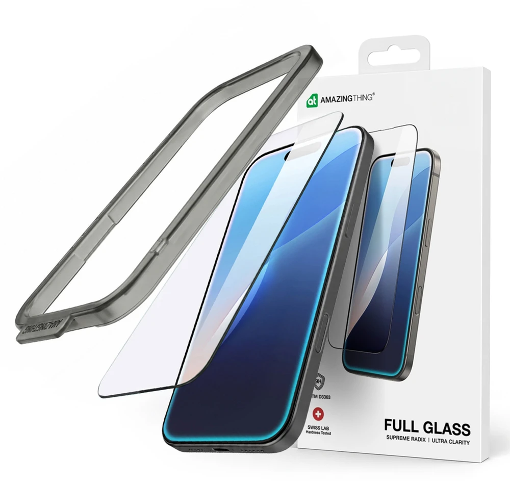„AmazingThing Radix Full Glass“ grūdintas stiklas, skirtas „iPhone 16 Pro“