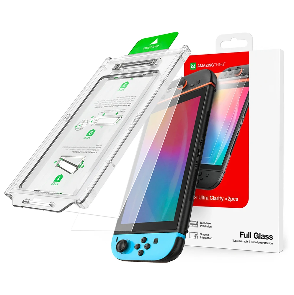 AmazingThing Radix Full Glass Apsauginis stiklas skirtas Nintendo Switch 2 (2 vnt)