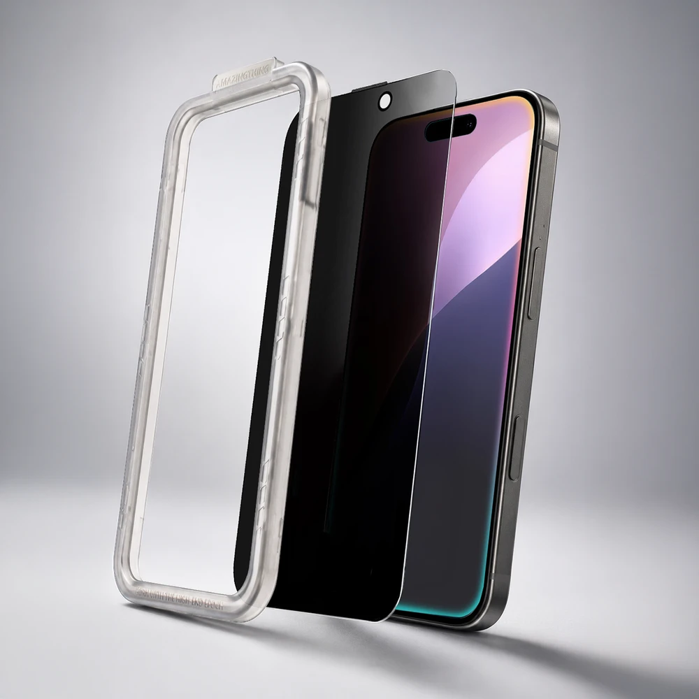 „AmazingThing Radix“ grūdintas apsauginis stiklas „iPhone 16 Pro“ telefonui