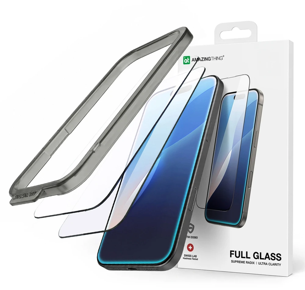AmazingThing Radix Full Apsauginis stiklas skirtas Apple iPhone 17 Pro (Set of 2)
