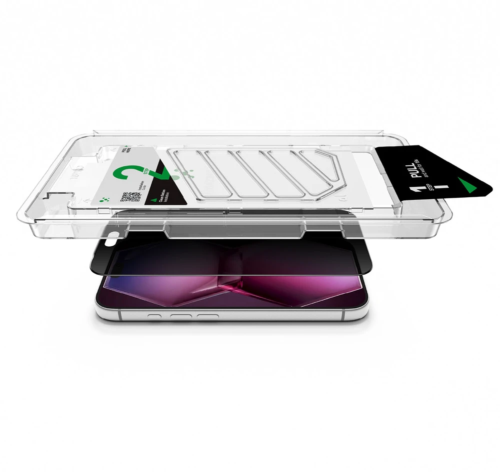AmazingThing Titan +Care Privacy Glass for iPhone 18 Pro with mounting frame