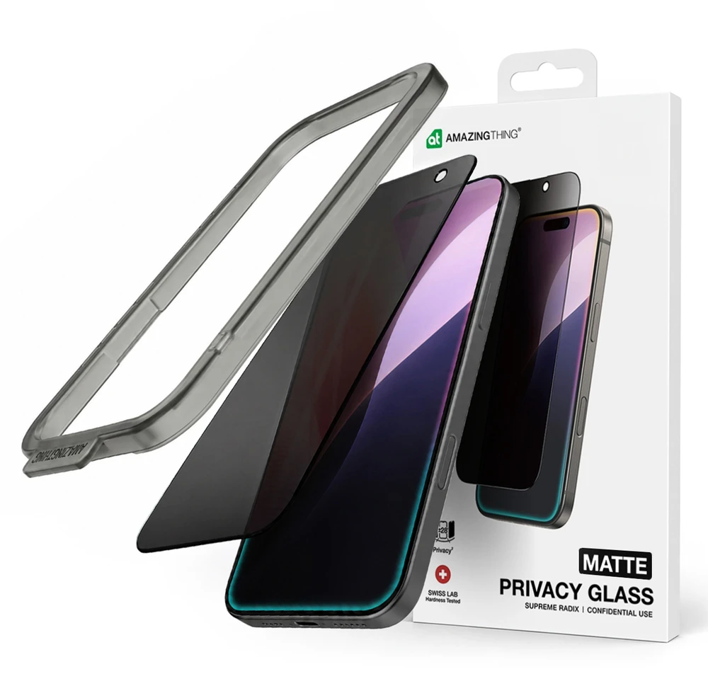 AmazingThing Titan FusionFilter 7 Matte Privacy Apsauginis stiklas skirtas Apple iPhone 17 Pro