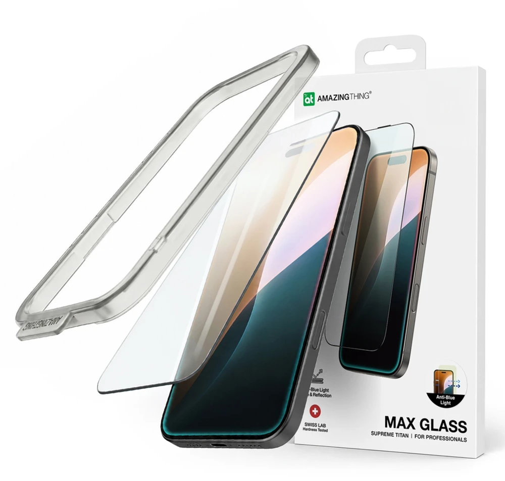 Nezatříděno „AmazingThing Titan Max“ grūdintas stiklas, skirtas „iPhone 16“