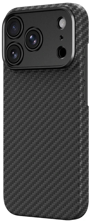 Dėklas AmazingThing Titan Max Lens Case for iPhone 18 Pro in Aramid Fiber with Camera Cover, MagSafe Compatible - Juodas