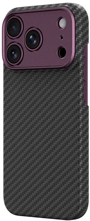 Dėklas AmazingThing Titan Max Lens Case for iPhone 18 Pro Max in Aramid Fiber with Camera Cover, Compatible with MagSafe - Violetinė