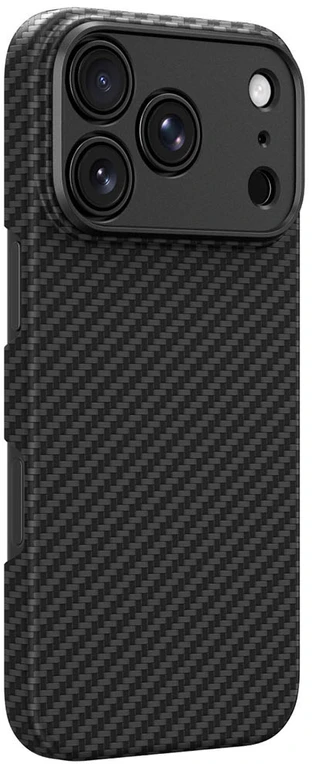 Dėklas AmazingThing Titan Max Lens Case for iPhone 18 Pro in Aramid Fiber with Camera Cover, MagSafe Compatible - Juodas