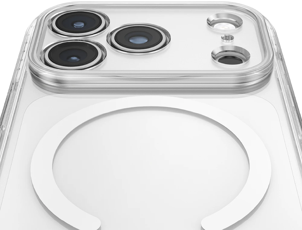 Dėklas AmazingThing Titan Pro Lens Case for iPhone 18 Pro Max with Camera Cover and Lanyard Mount, MagSafe Compatible - Clear