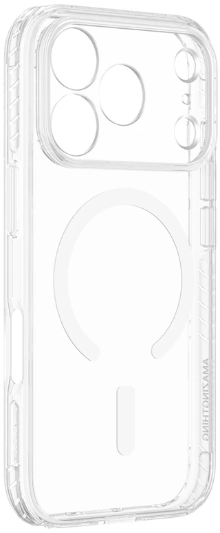 Dėklas AmazingThing Titan Pro Lens Case for iPhone 18 Pro Max with Camera Cover and Lanyard Mount, MagSafe Compatible - Clear
