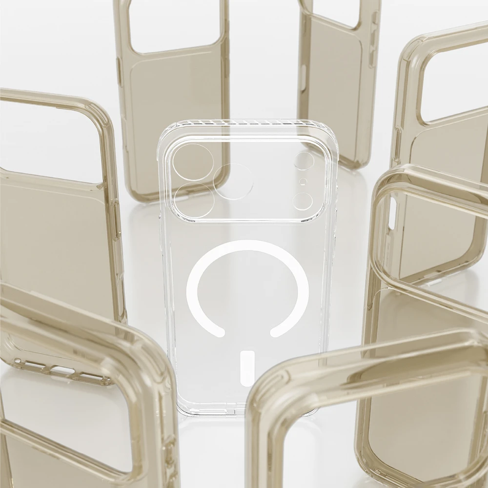 Dėklas AmazingThing Titan Pro Lens Case for iPhone 18 Pro Max with Camera Cover and Lanyard Mount, MagSafe Compatible - Clear