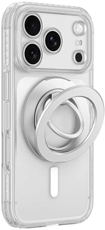 Dėklas AmazingThing Titan Pro Lens Ring Set Case for iPhone 18 Pro Max with Camera Cover and Magnetic Ring Compatible with MagSafe - Clear