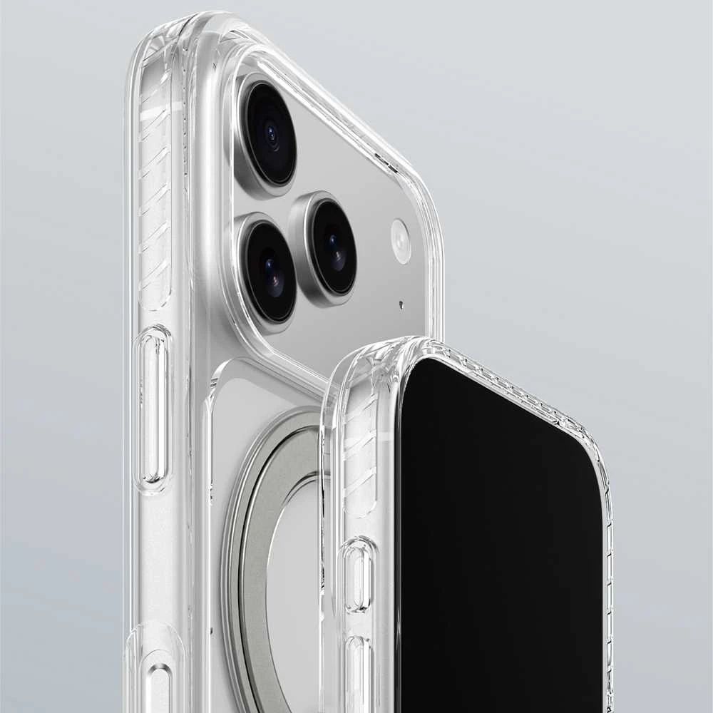 „AmazingThing Titan Pro MagSpin“ dėklas, skirtas „iPhone 17 Pro“, suderinamas su „MagSafe“ – pilkas