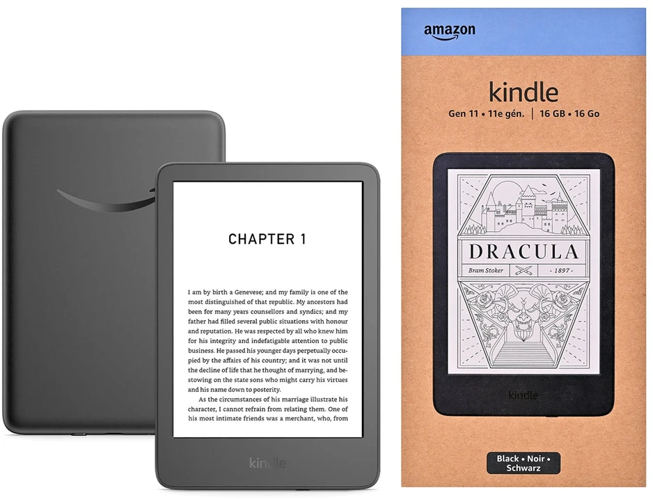 Amazon Kindle 11 el. knygų skaitytuvas 6 colių be reklamų 16 GB Juodas