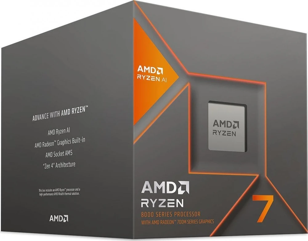 Procesorius AMD CPU Desktop Ryzen 7 8C/16T 8700G (3.8/5.1GHz Max, 24MB, 65W, AM5) dėžutė