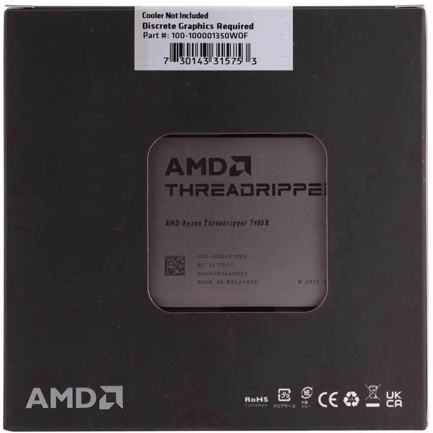 Procesorius AMD Ryzen Threadripper 7980X 3,2 GHz 256 MB L3 Box
