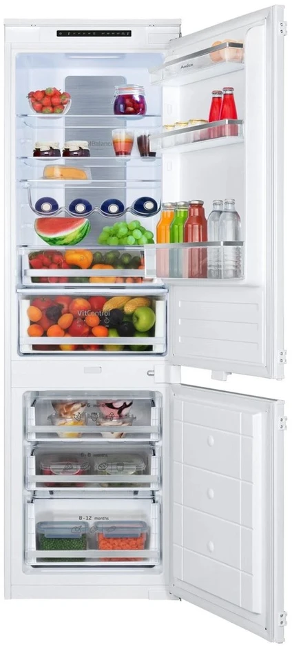 Amica BK3055.6 NFM(E) įmontuojamas šaldytuvas su „Total No Frost“ technologija, baltas, 244 l