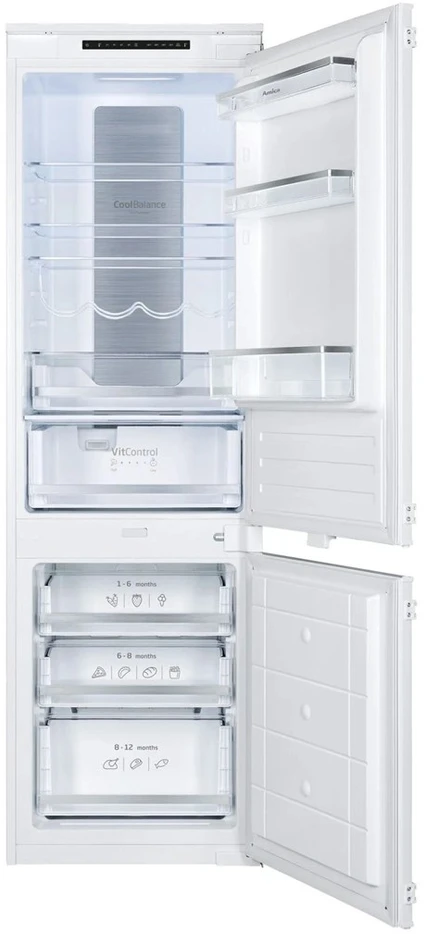 Amica BK3055.6 NFM(E) įmontuojamas šaldytuvas su „Total No Frost“ technologija, baltas, 244 l