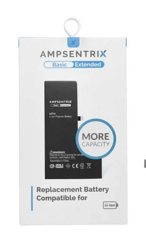 Inne AmpSentrix Basic“ baterija, skirta „iPhone 13“ (padidinta talpa 3500 mAh)