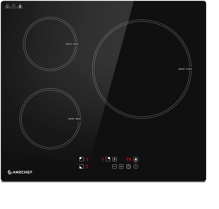 AMZCHEF CE-T-74IB3xyzf-CS 3-zone induction cooktop