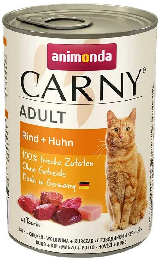 Animoda Kačių Maistas - ANIMONDA Carny Suaugusiųjų Jautienos ir Vištienos Drėgnas Kačių Maistas 400g