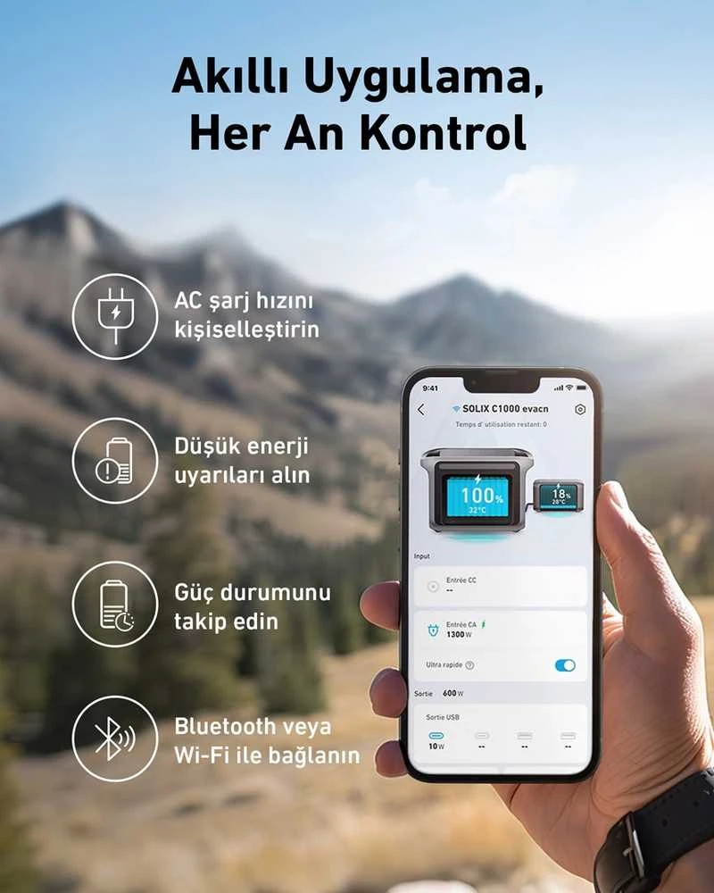 Anker SOLIX C1000 nešiojama elektros energijos stotis 1056Wh | 1800W