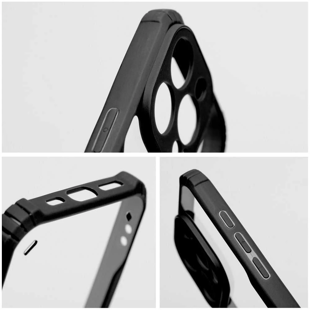OEM dėklas, skirtas iPhone 16, apsaugantis nuo kritimo, juodas