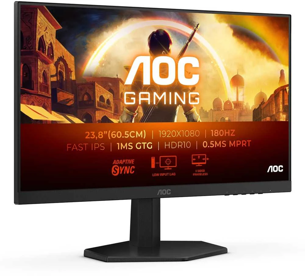 Žaidimų monitorius AOC 24G42E, 24" Full HD (1920x1080) Fast IPS, 180Hz, 1ms, HDR10, Adaptive Sync