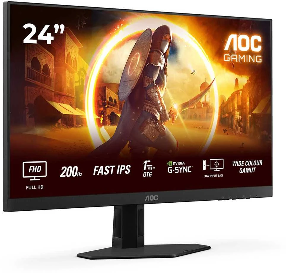 Žaidimų monitorius AOC Q24G4RE, 23.8" QHD (2560x1440) Fast IPS, 180Hz, 1ms, HDR10, Adaptive Sync