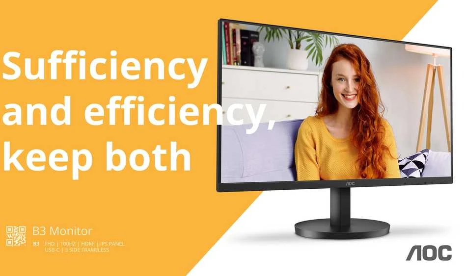 Monitorius AOC U27B3M, 27", VA, 3840 x 2160, 60 Hz, 4 ms