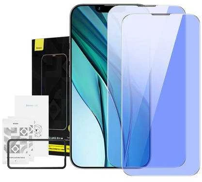Baseus Crystal Grūdintas apsauginis stikliukas su apsauga nuo mėlynos šviesos ir apsauga nuo dulkių 0.3mm skirtas iPhone 14 Plus/13 Pro Max - 2vnt